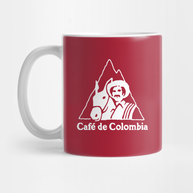 Cafe de Colombia white design Coffee Mug TeePublic